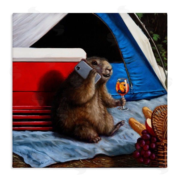 stupell industries Lucia Heffernan | Camping Tent Muskrat Picnic Wall Art