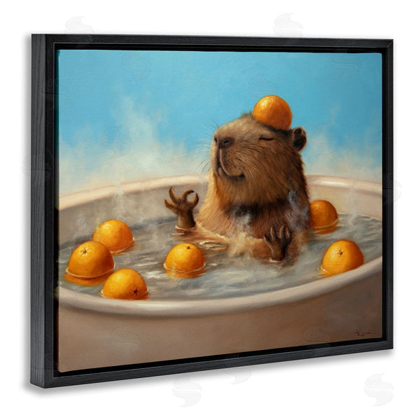 Stupell Industries Lucia Heffernan | Capybara In Orange Bath