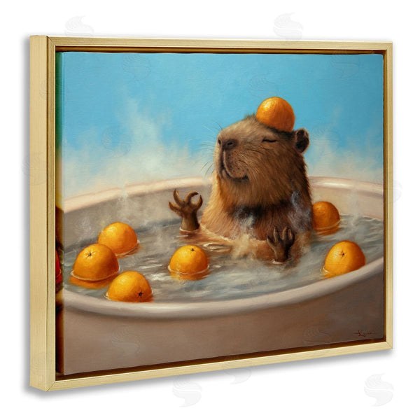 Stupell Industries Lucia Heffernan | Capybara In Orange Bath