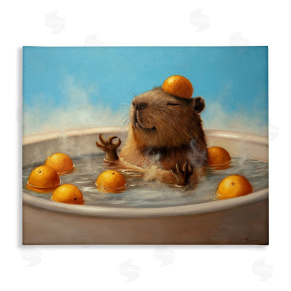 stupell industries Lucia Heffernan | Capybara in Orange Bath