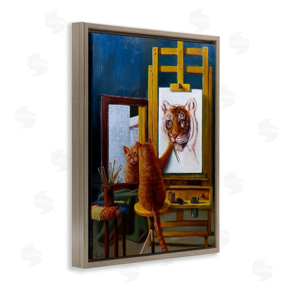 Stupell Industries Lucia Heffernan | Cat Confidence Self Portrait