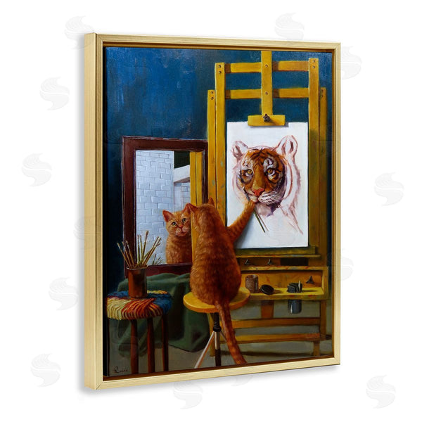 Stupell Industries Lucia Heffernan | Cat Confidence Self Portrait