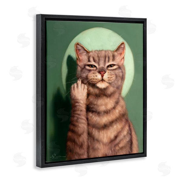 Stupell Industries Lucia Heffernan | Cat & Middle Finger