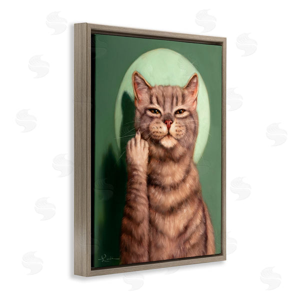 Stupell Industries Lucia Heffernan | Cat & Middle Finger Wall Art