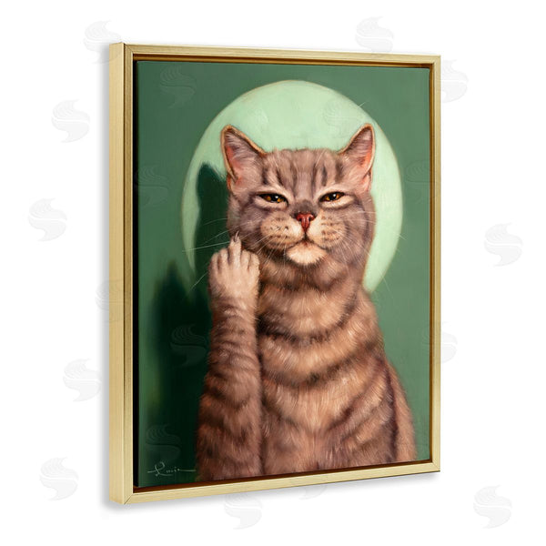 Stupell Industries Lucia Heffernan | Cat & Middle Finger Wall Art
