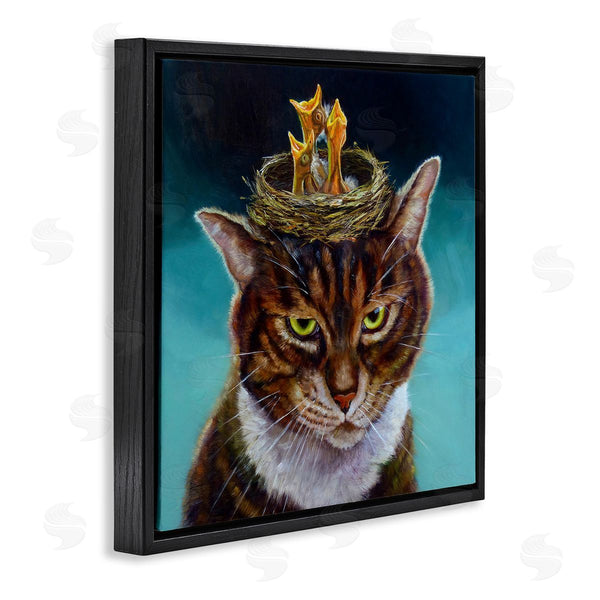 Stupell Industries Lucia Heffernan | Cat With Bird Nest Wall Art