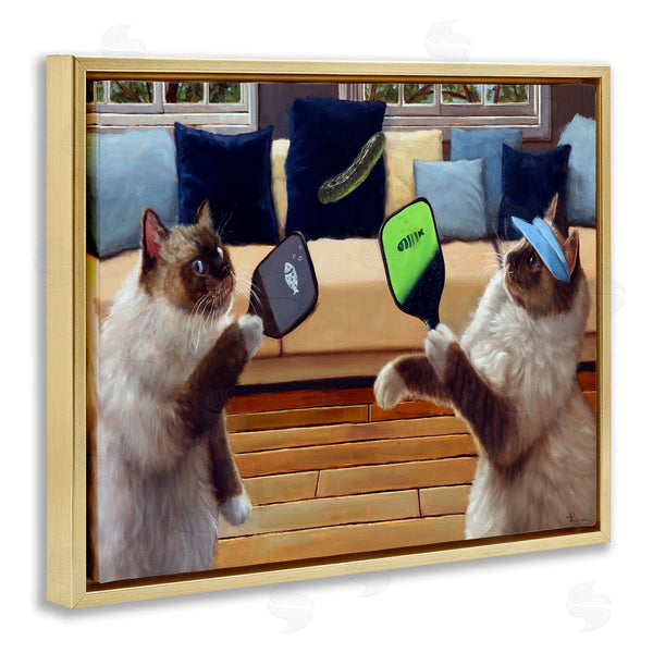 Stupell Industries Lucia Heffernan | Cats Playing Ping Pong