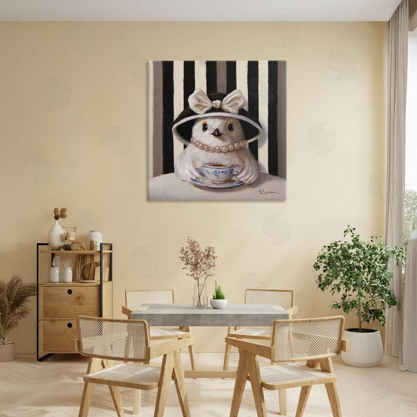 Stupell Industries Lucia Heffernan | Chic Fashionable Chick & Teacup Wall Art