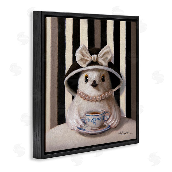 Stupell Industries Lucia Heffernan | Chic Fashionable Chick & Teacup Wall Art