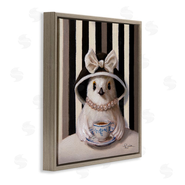 Stupell Industries Lucia Heffernan | Chic Fashionable Chick & Teacup Wall Art