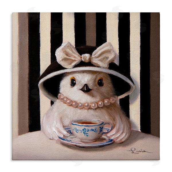 stupell industries Lucia Heffernan | Chic Fashionable Chick & Teacup Wall Art