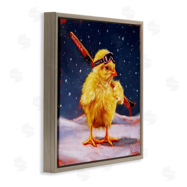 Stupell Industries Lucia Heffernan | Chick With Sticks Skiing