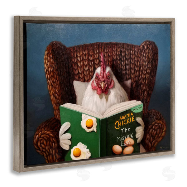 Stupell Industries Lucia Heffernan | Chicken Reading Book