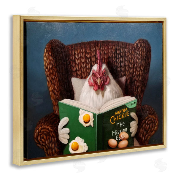 Stupell Industries Lucia Heffernan | Chicken Reading Book