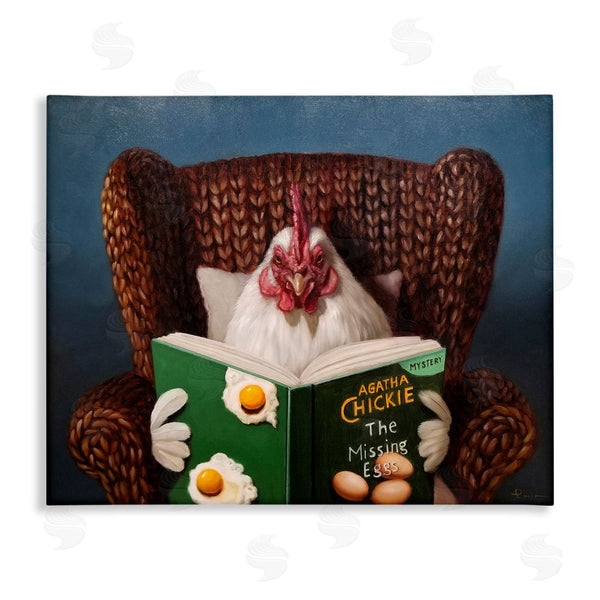 stupell industries Lucia Heffernan | Chicken Reading Book