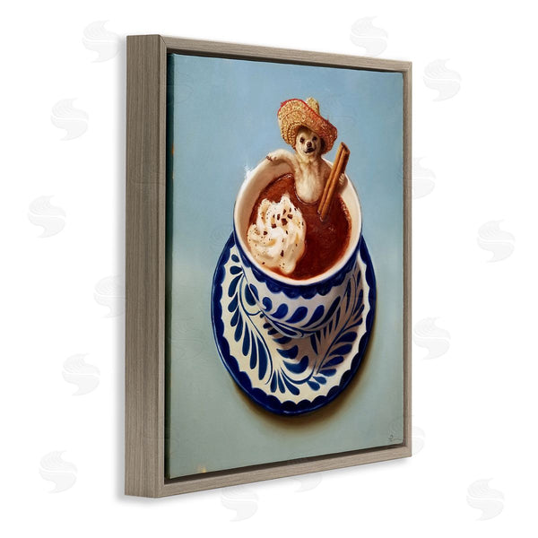 Stupell Industries Lucia Heffernan | Chihuahua Hot Chocolate Humor