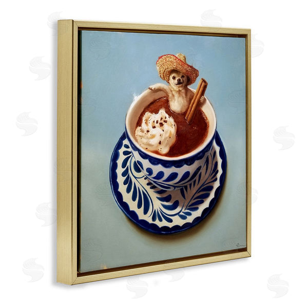 Stupell Industries Lucia Heffernan | Chihuahua Hot Chocolate Humor