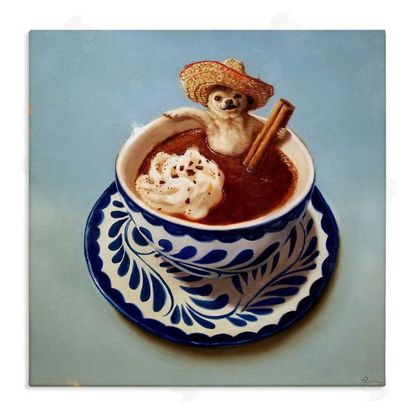stupell industries Lucia Heffernan | Chihuahua Hot Chocolate Humor