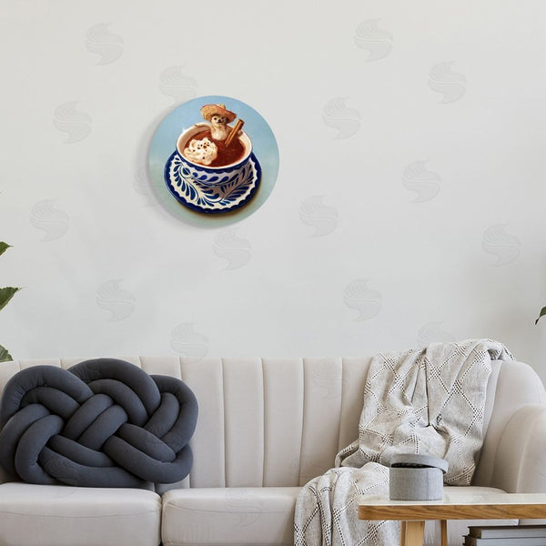 Stupell Industries Lucia Heffernan | Chihuahua Hot Chocolate Pet Animal Humor Cafe Wall Art