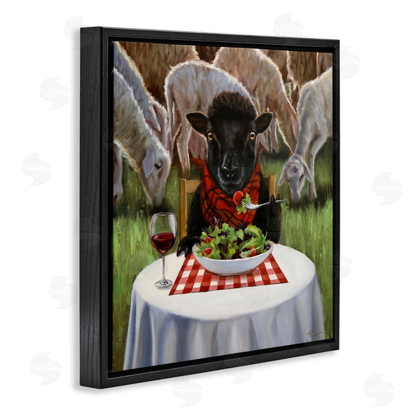 Stupell Industries Lucia Heffernan | Classy Black Sheep Dining Rural Farm Wall Art