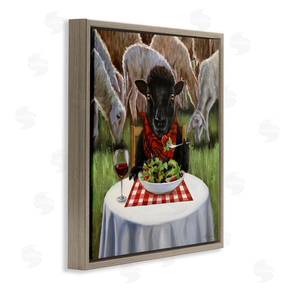 Stupell Industries Lucia Heffernan | Classy Black Sheep Dining Rural Farm Wall Art
