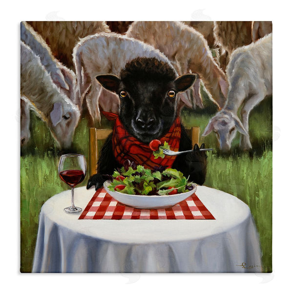 stupell industries Lucia Heffernan | Classy Black Sheep Dining Rural Farm Wall Art