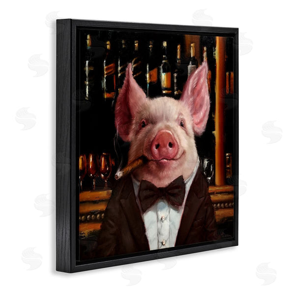 Stupell Industries Lucia Heffernan | Classy Pig At Cigar Bar
