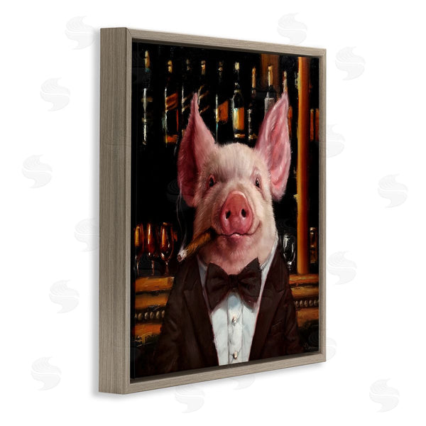 Stupell Industries Lucia Heffernan | Classy Pig At Cigar Bar