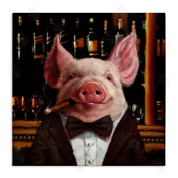 stupell industries Lucia Heffernan | Classy Pig at Cigar Bar