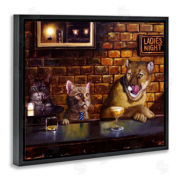 Stupell Industries Lucia Heffernan | Cougar And Cat At Bar