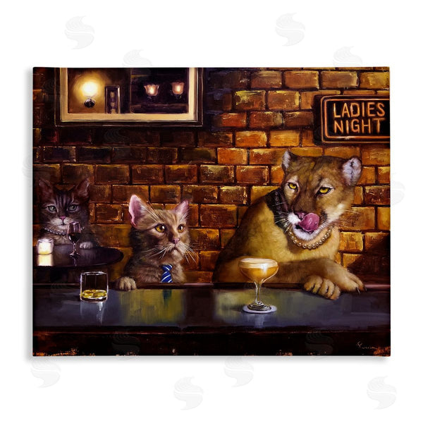 stupell industries Lucia Heffernan | Cougar and Cat at Bar