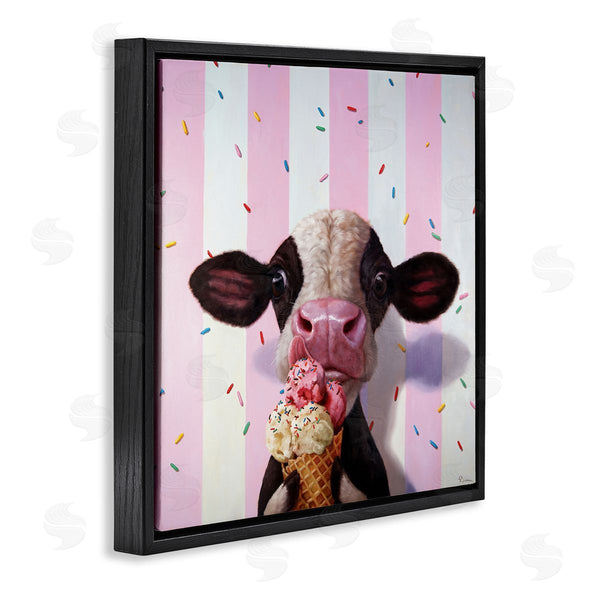 Stupell Industries Lucia Heffernan | Cow With Ice Cream Cone