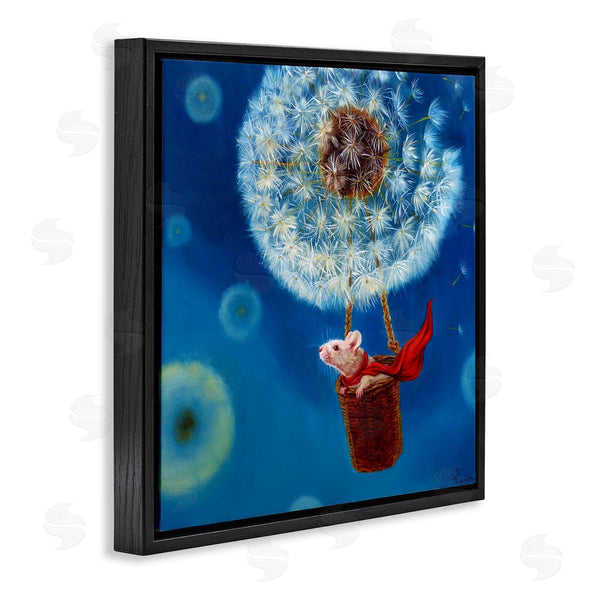 Stupell Industries Lucia Heffernan | Dandelion Hot Air Balloon Mouse Wall Art