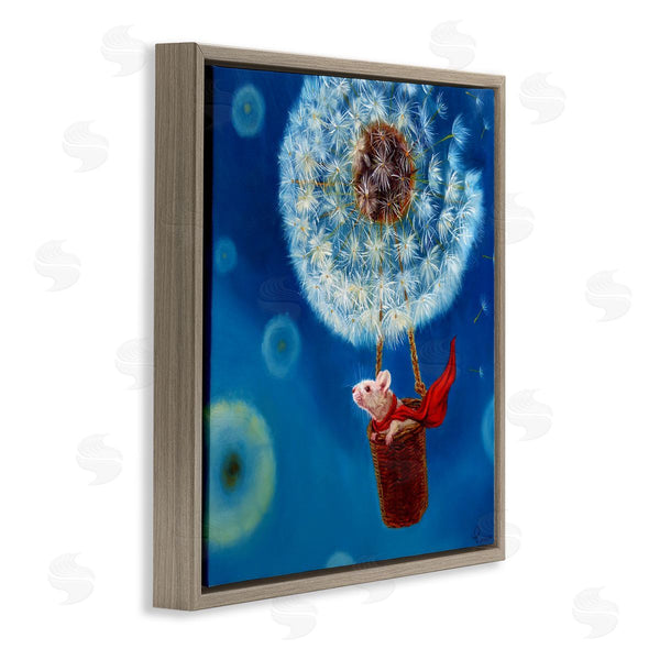 Stupell Industries Lucia Heffernan | Dandelion Hot Air Balloon Mouse Wall Art