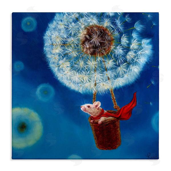 stupell industries Lucia Heffernan | Dandelion Hot Air Balloon Mouse Wall Art