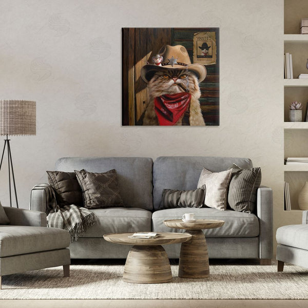 Stupell Industries Lucia Heffernan | Deputy Purrkins Cat Sheriff Wall Art