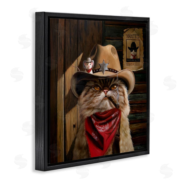 Stupell Industries Lucia Heffernan | Deputy Purrkins Cat Sheriff Wall Art