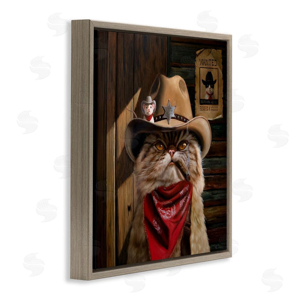 Stupell Industries Lucia Heffernan | Deputy Purrkins Cat Sheriff Wall Art