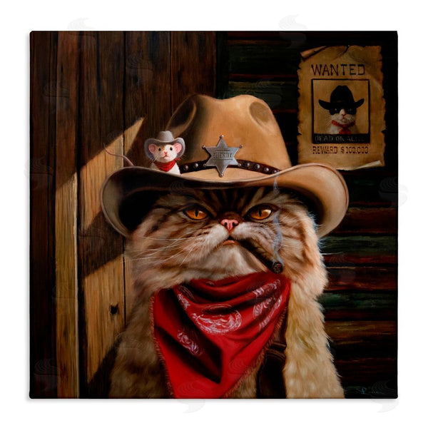 stupell industries Lucia Heffernan | Deputy Purrkins Cat Sheriff Wall Art