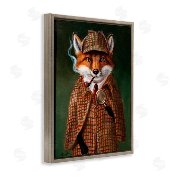 Stupell Industries Lucia Heffernan | Detective Fox With Pipe Wall Art