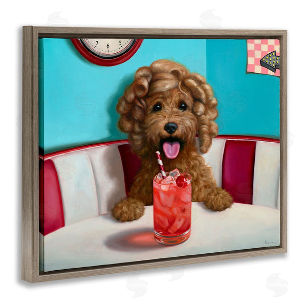 Stupell Industries Lucia Heffernan | Dog At Diner With Drink Wall Art