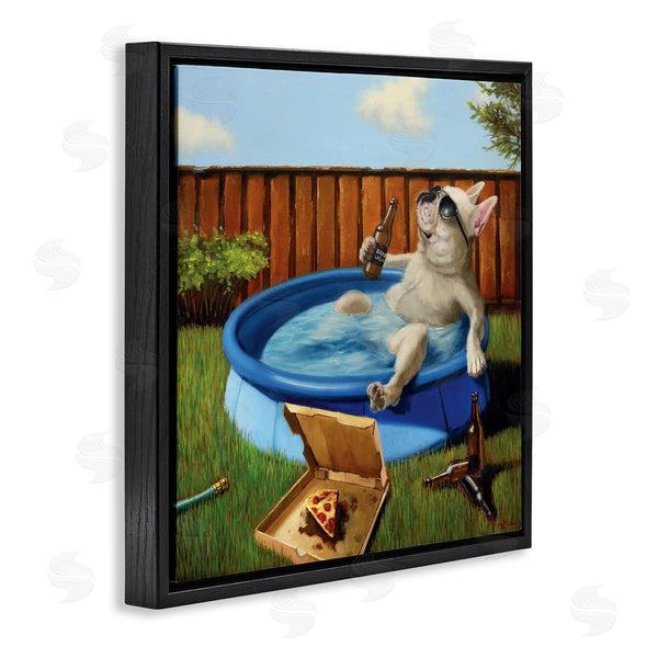 Stupell Industries Lucia Heffernan | Dog Drinking In Summer Pool