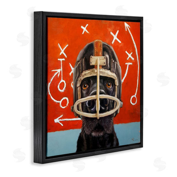 Stupell Industries Lucia Heffernan | Dog In Football Helmet Sports Plays Wall Art