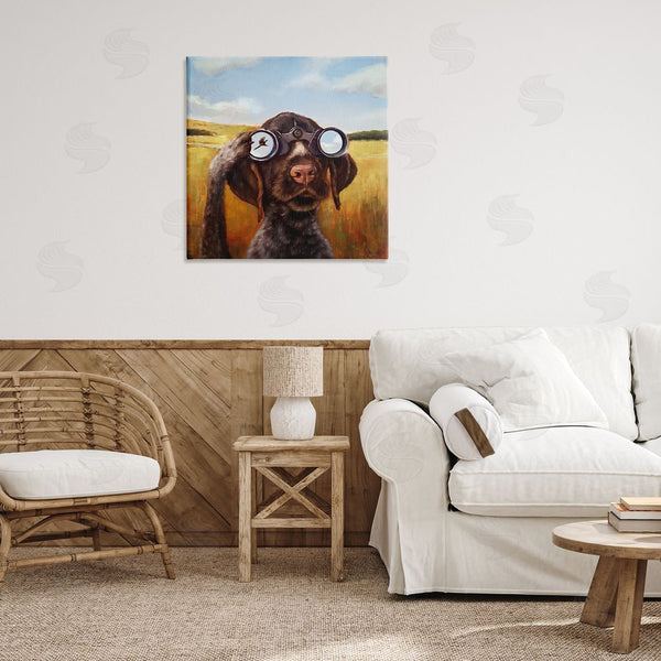 Stupell Industries Lucia Heffernan | Dog Watching Bird Binoculars Wall Art