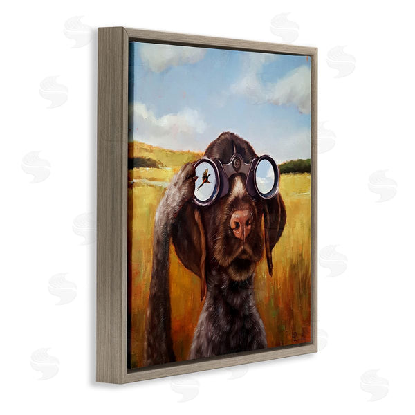 Stupell Industries Lucia Heffernan | Dog Watching Bird Binoculars Wall Art