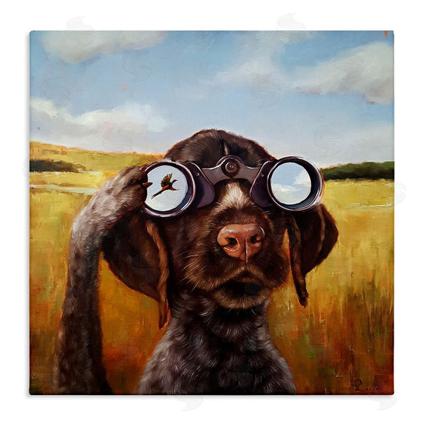 stupell industries Lucia Heffernan | Dog Watching Bird Binoculars Wall Art