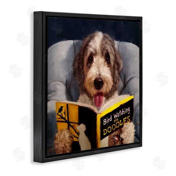 Stupell Industries Lucia Heffernan | Dog With Bird Watching Book