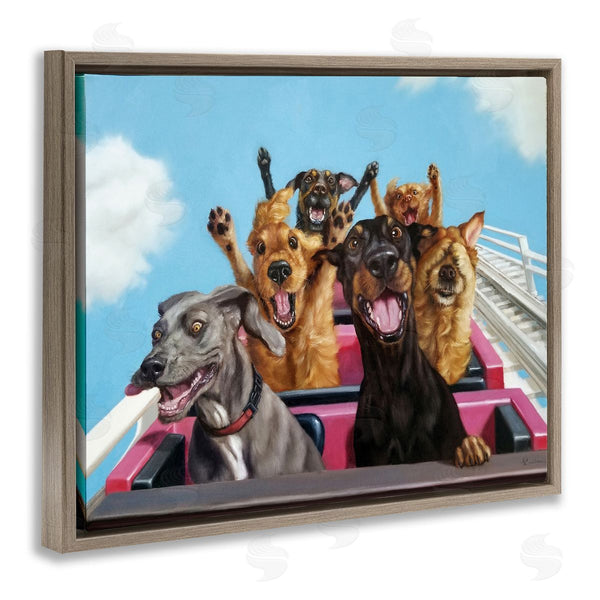 Stupell Industries Lucia Heffernan | Dogs Riding Roller Coaster
