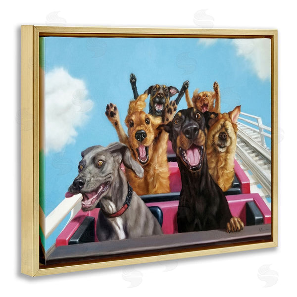 Stupell Industries Lucia Heffernan | Dogs Riding Roller Coaster
