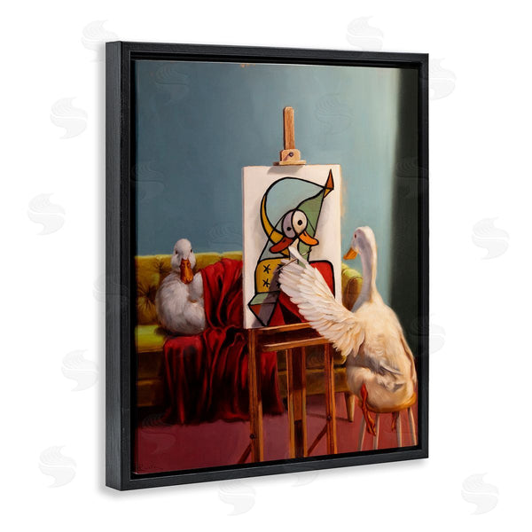 Stupell Industries Lucia Heffernan | Duckcasso Funny Painter Duck